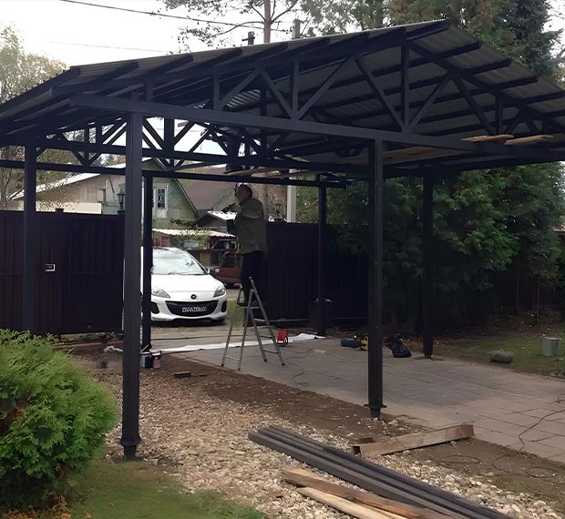 Винтовые сваи для навеса в Ельце